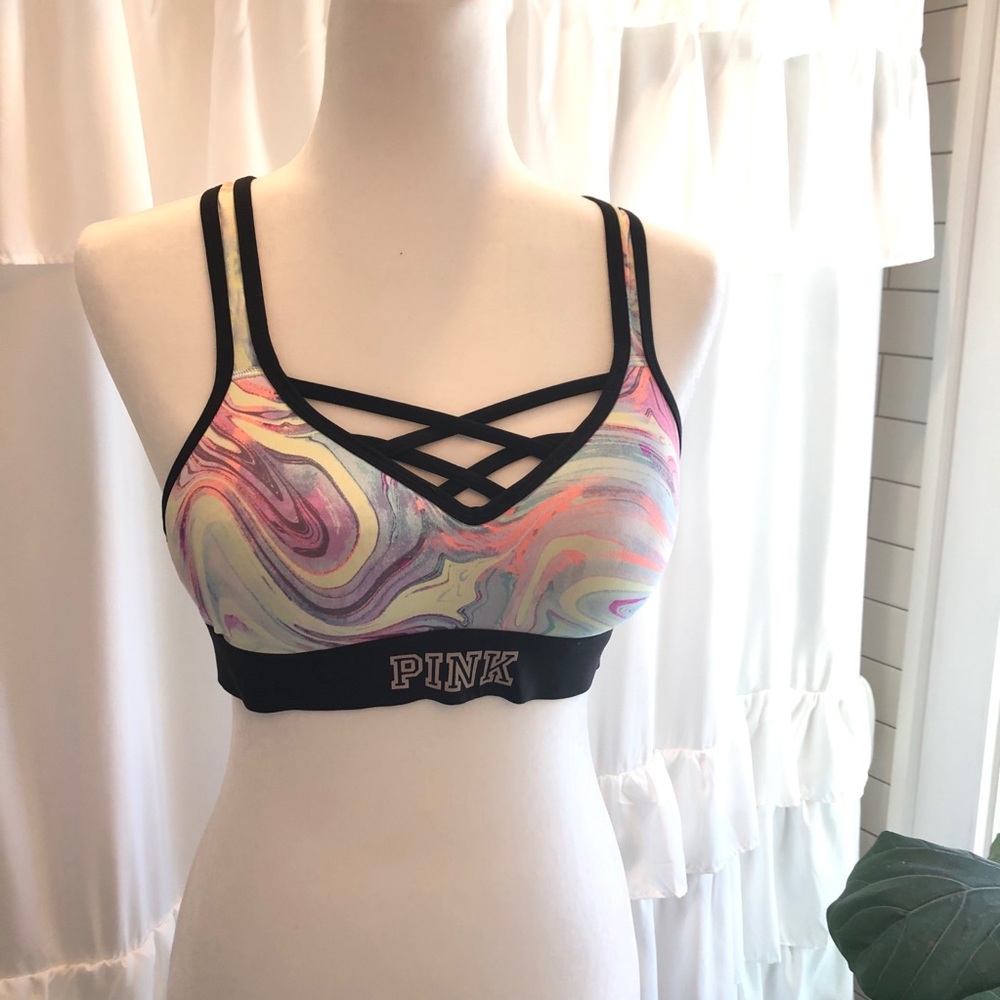 PINK padded sports bra